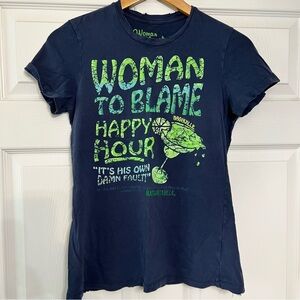 Margaritaville Blue Graphic Fitted Short Sleeve Tee